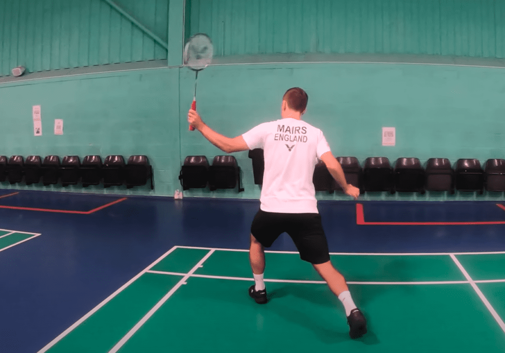 Backhand badminton clearance