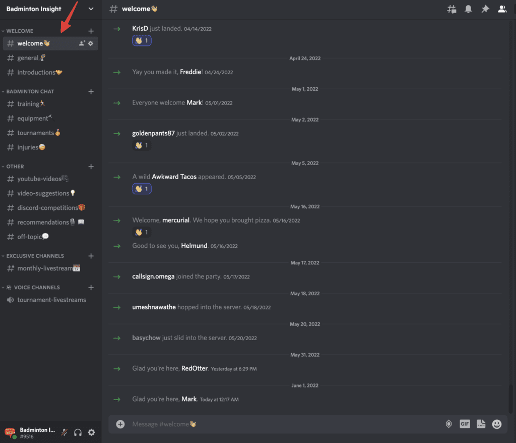 Discord channels